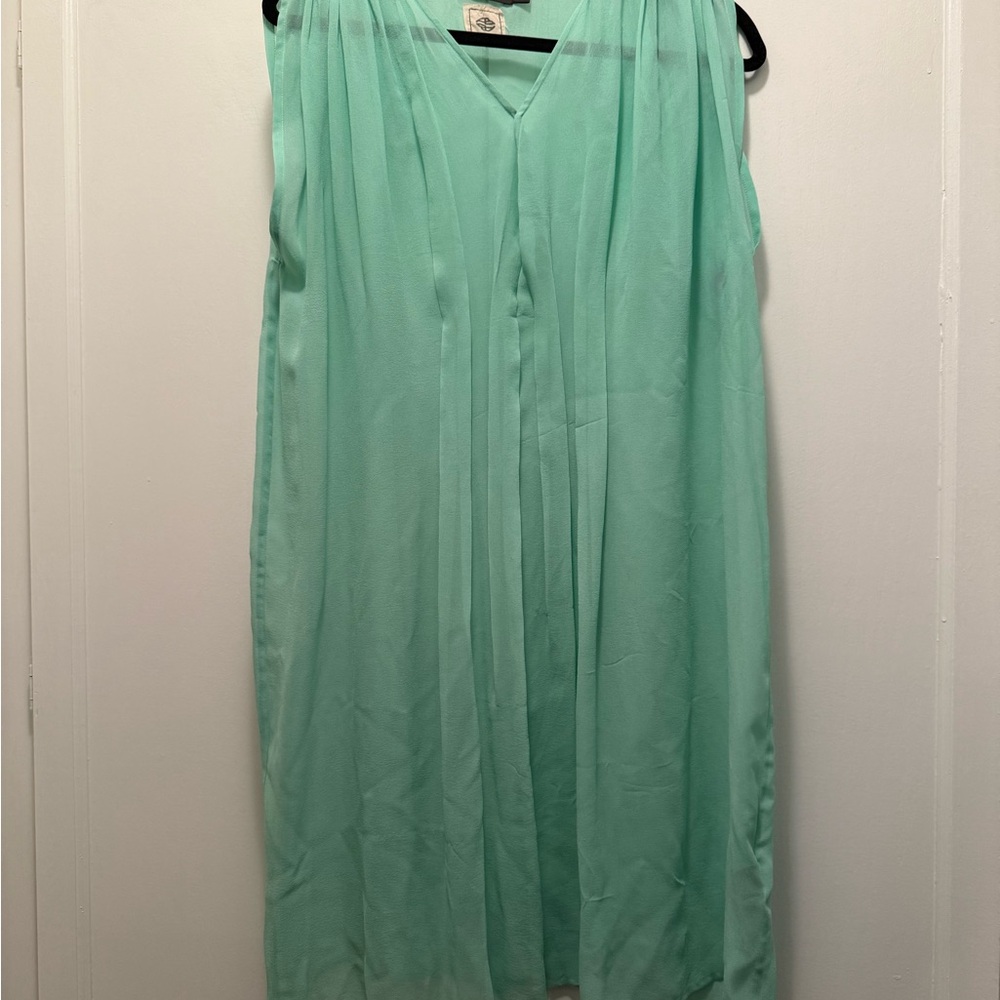Antik Batik Spring Green Silk Top/Dress/Coverup XS